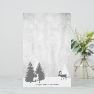 Personligen Jul Winterscape Brevpapper