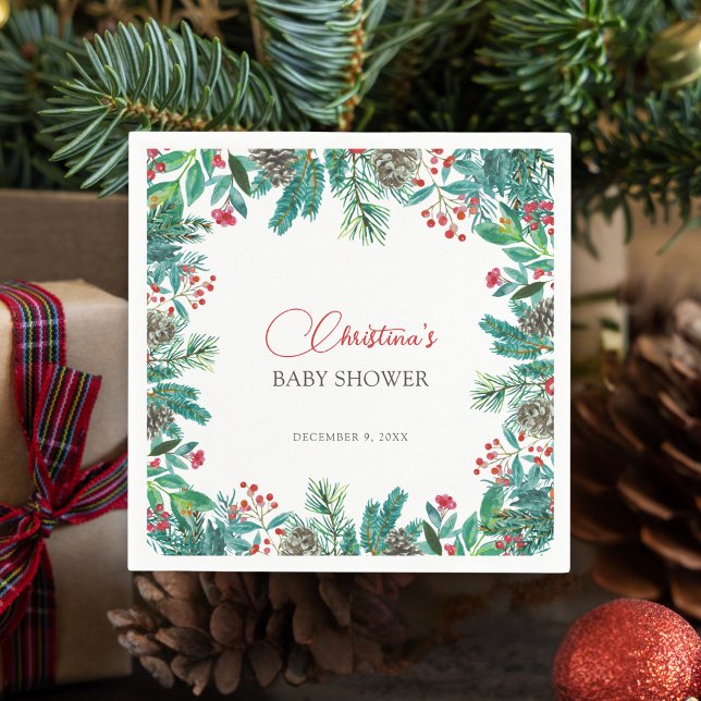 Personligen Jultomten Baby Gender-Neutralt Pappersservett (Skapare uppladdad)