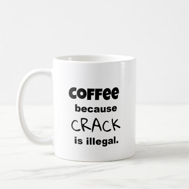Personligen Kaffekris, nyttigt och svart text Kaffemugg (Vänster)