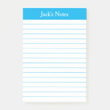 Personligen Klassisk Himlar-blå linjerad