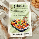 Personligen Kobblermottagare Kökshandduk<br><div class="desc">Tillsätt lite komfort till köket med den här Cobbler Recipe-personligen kökshandduk. Den här handduken är både funktionell och dekorativ och har ett klassiskt cobbler-recept. Anpassa den med ditt namn eller ett speciellt meddelande för ett unikt kökstillbehör eller en gåva till kubblare älskare och bakare.</div>