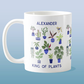 Personligen kung i växter kaffemugg