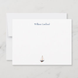 Personligen Kustkusten vid marinbåtar Klassisk Anteckningskort