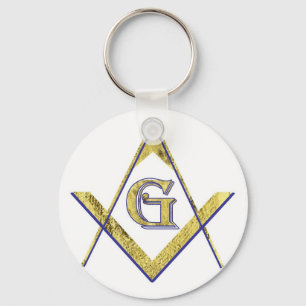 PERSONLIGEN KVADRERAR OCH MASONIC PASSARE NYCKELRING