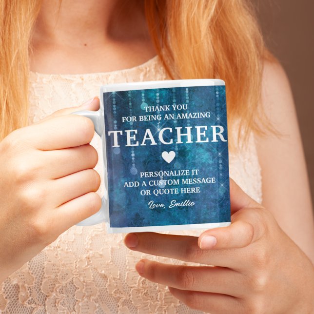 Personligen Lärare Tack Heartfilt Message  Kaffemugg (Teacher Thank You Heartfelt Message Personalized Coffee Mug
)