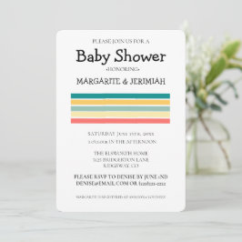 Personligen Låt oss Hämta Beachy Baby Shower Inbjudningar