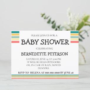 Personligen Låt oss Hämta Beachy Baby Shower Inbjudningar