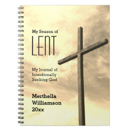 Personligen LENT JOURNAL söker Gud Lenten Kor Anteckningsbok