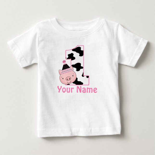 personligen Little Piggy Shirt T-shirt (Framsida)