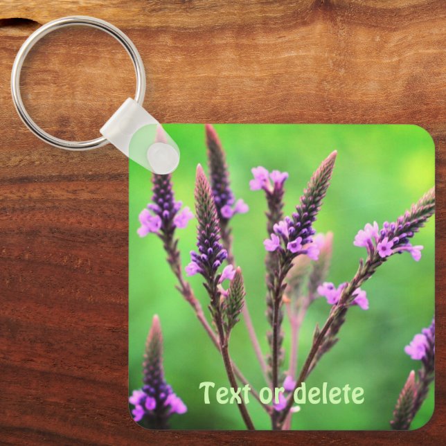 Personligen Loely Vervain Wildblomme Nyckelring (Framsida)