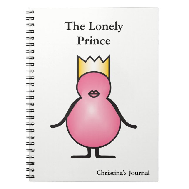Personligen Lonely Prince Collection Anteckningsbok Med Spiral (Framsidan)