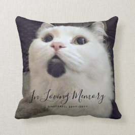 Personligen Loving Memory Cat Memorial Photo Kudde
