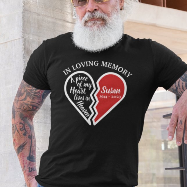 Personligen Loving Memory Memorial Heart T Shirt (Skapare uppladdad)