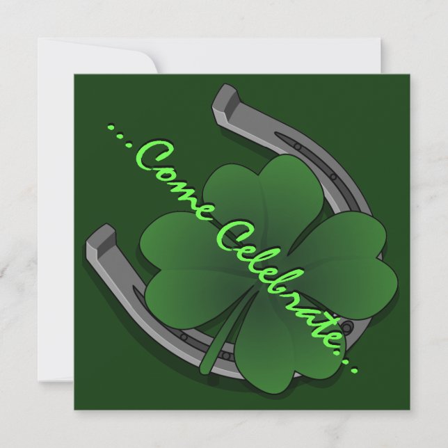 Personligen Lucky för inbjudningar till St Patrick (Framsida)