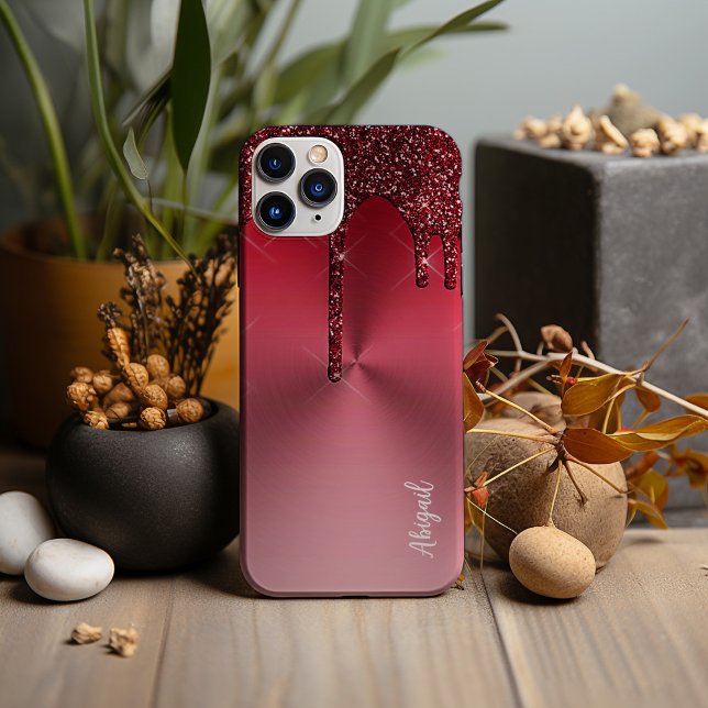 Personligen Luxury Gnistra Red Dripping Glitter (Skapare uppladdad)