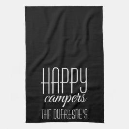personligen "Lycklig Campers" Kökshandduk