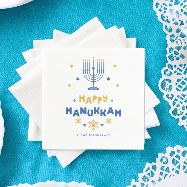 personligen "Lycklig Hanukkah" Pappersservett (Skapare uppladdad)