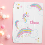 Personligen Magic Rainbow Unicorn iPad Air Skydd<br><div class="desc">En söt ipad cover med stjärnor och regnbåge. Personliggör med namn att göra en roligt till en tjej!</div>