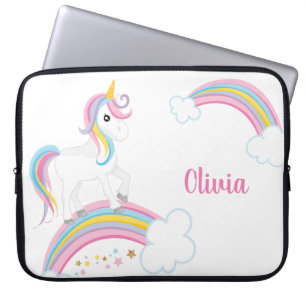 Personligen Magic Rainbow Unicorn Laptop Fodral