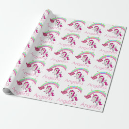 Personligen Magic Rainbow Unicorn Presentpapper