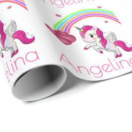 Personligen Magic Rainbow Unicorn Presentpapper