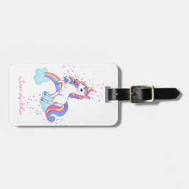 Personligen Magic Unicorn Rainbow Bagagebricka