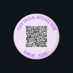 Personligen Magnet Gift för QR-kodsökning<br><div class="desc">Välj Färg och Teckensnitt - Tecknet med Din Speciella QR-kodinfo och Anpassningsbar Text Personlig Modern Magnets Gift - Lägg till QR-kod - Bild eller Logotyp - Bild / Text - Namn eller annan info / message - Ändra storlek och flytta eller ta bort / lägg till Inslag - Bild /...</div>