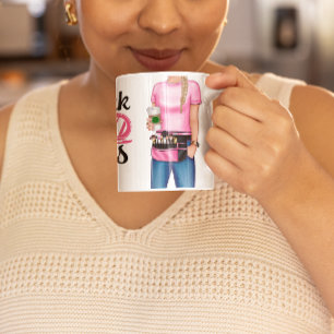 Personligen Makeup Artist Lipstick and Lattes Kaffemugg