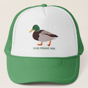 Personligen Mallard Anka Realistic Illustration Keps