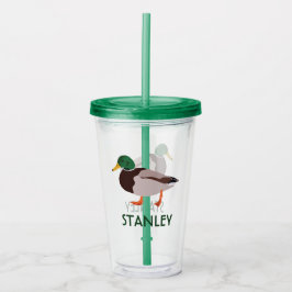 Personligen Mallard Anka Realistic Illustration Take Away Mugg