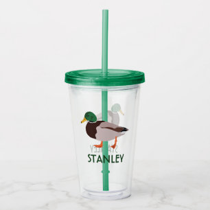 Personligen Mallard Anka Realistic Illustration Take Away Mugg