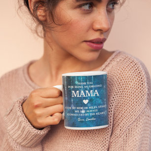 Personligen mamma Tack Heartkänd meddelande Kaffemugg