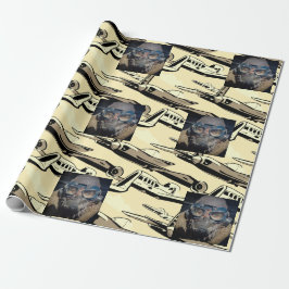 Personligen Masculine Stil Illustrated Flygplan Presentpapper