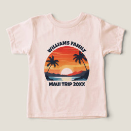 Personligen Maui Vacation Sunrise Handflatan Träd T Shirt