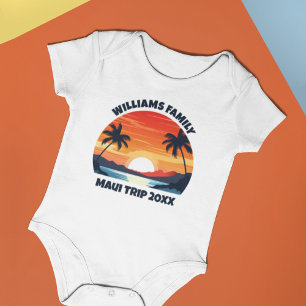 Personligen Maui Vacation Sunrise Handflatan Träd T Shirt