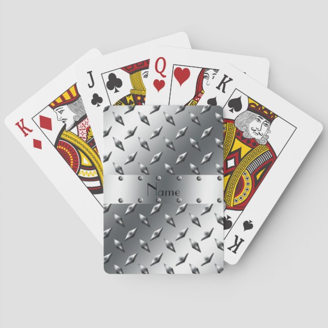 Personligen med din kända diamant pläterar spel kort (Baksidan)