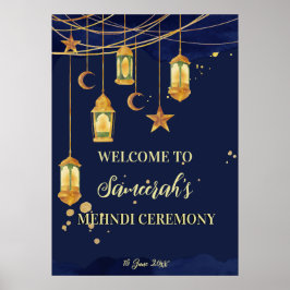 Personligen Mehndi för marockanska lyktor Poster