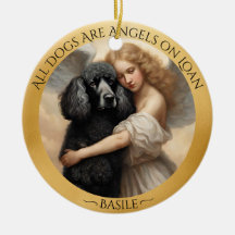 Personligen Memorial Black Pudel Angel