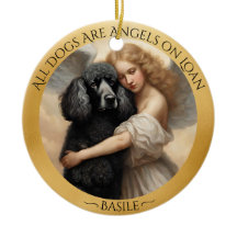 Personligen Memorial Black Pudel Angel