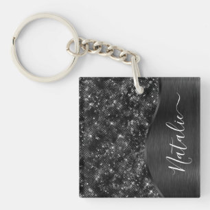 Personligen Metallic Black Glitter