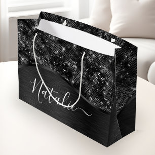 Personligen Metallic Black Glitter