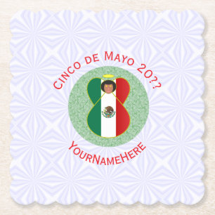 Personligen Mexican Cinco de Mayo Angel Underlägg Papper
