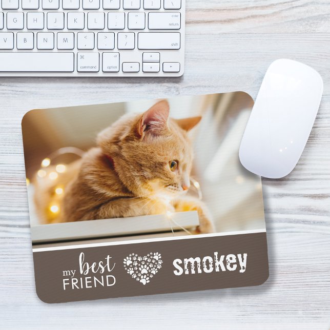 Personligen Mina bästa vänner Pet-foto Musmatta (My Best Friend Pet Photo Personalized Mouse Pad)