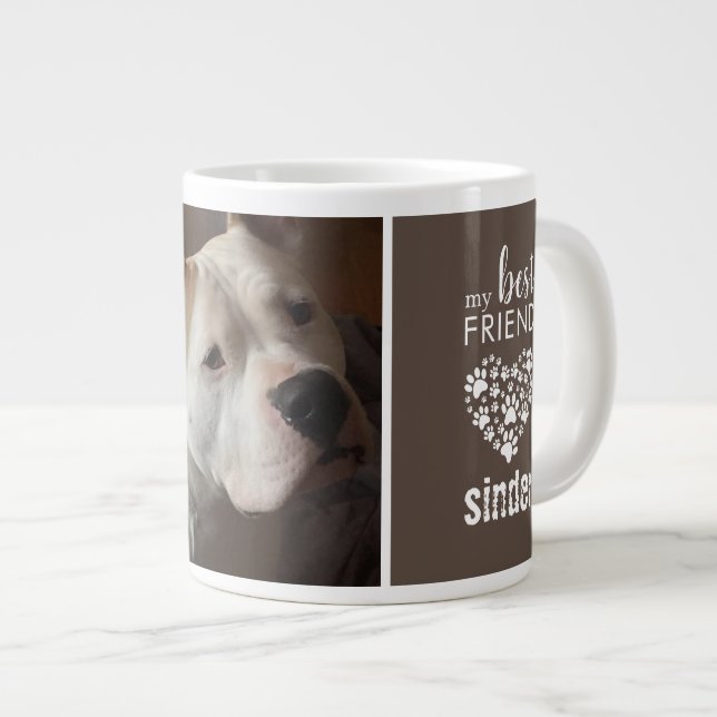 Personligen Mina bästa vänner Pet-Hund - foto Jumbo Mugg (Framsida höger)