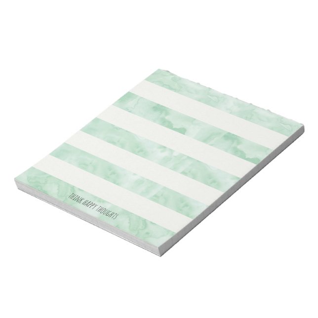 Personligen Mint Watercolor Rand Anteckningsblock (Roterad)