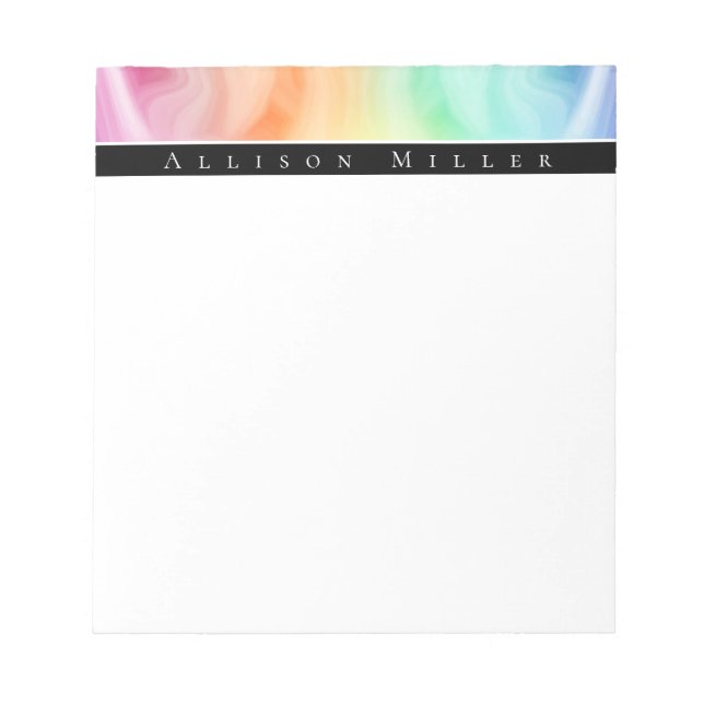 Personligen Modern Abstrakt Designer Watercolor Anteckningsblock (Framsida)