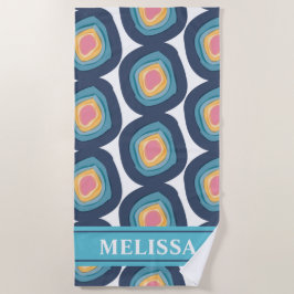 Personligen Modern Blue Aqua Rosa Circles