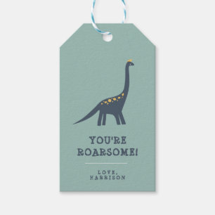 Personligen Modern dinosaur Kids Presentetikett