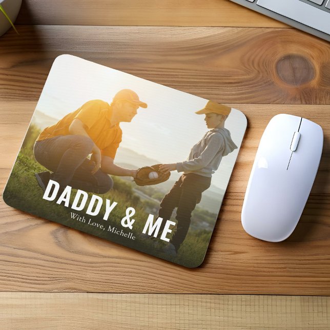 Personligen Modern Family pappa och Me Musmatta (Daddy and Me custom mouse pad.)