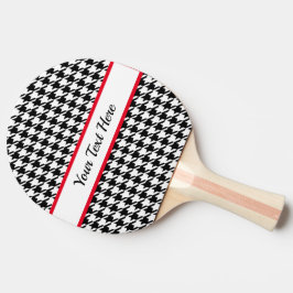Personligen Modern Houndstooth Ping Pong Paddle Pingisracket